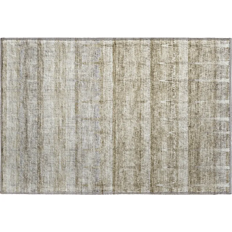 Luxury Washable Trevi Taupe 1\'8\" x 2\'6\" Rug