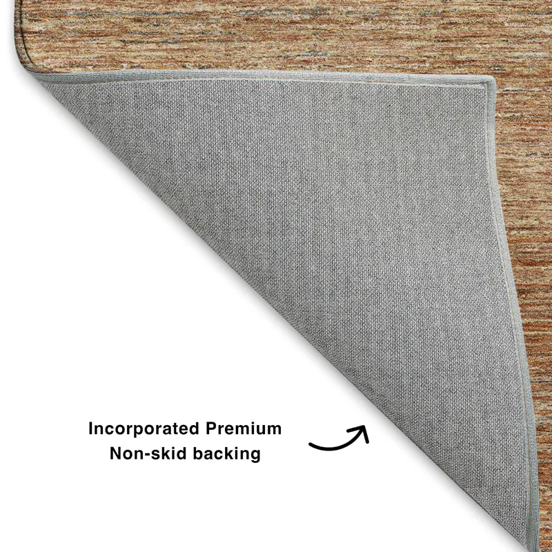 Luxury Washable Trevi Copper 5\' x 7\'6\" Rug