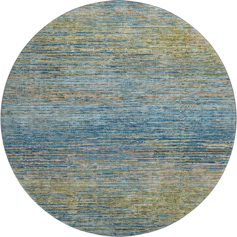 Luxury Washable Trevi Denim 8\' x 8\' Round Rug