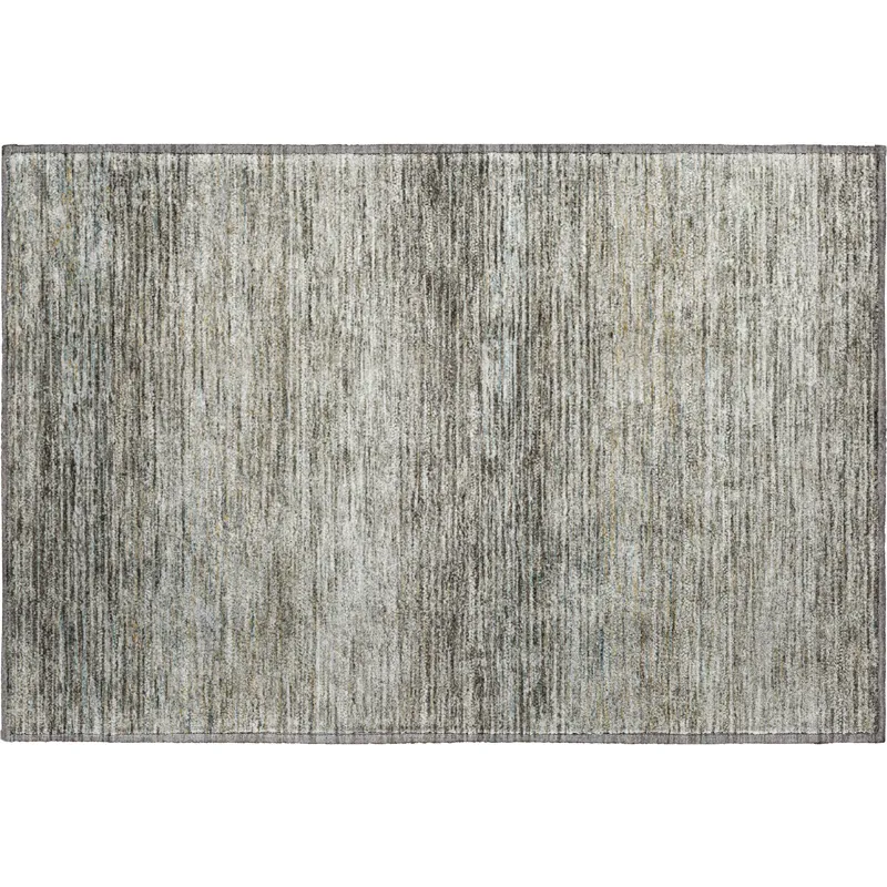 Luxury Washable Trevi Taupe 1\'8\" x 2\'6\" Rug