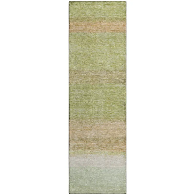 Luxury Washable Trevi Aloe 2\'3\" x 7\'6\" Runner Rug