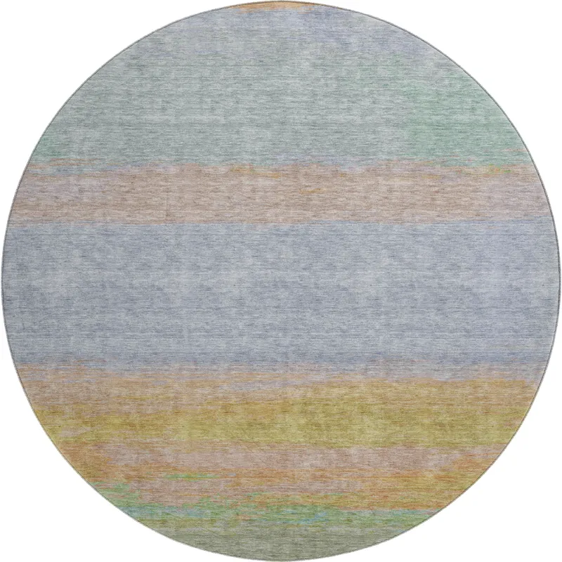 Luxury Washable Trevi Lavender 8\' x 8\' Round Rug