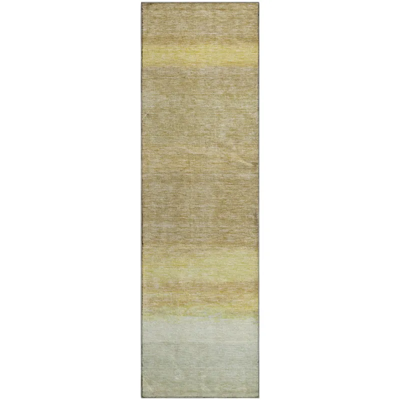 Luxury Washable Trevi Tan 2\'3\" x 7\'6\" Runner Rug
