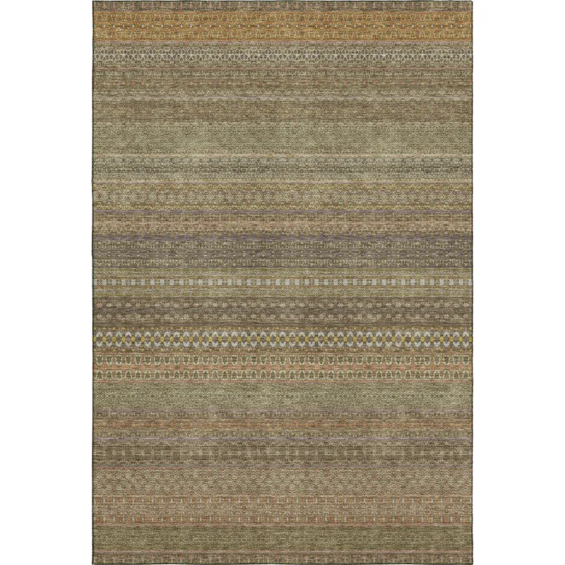 Luxury Washable Trevi Khaki 3\' x 5\' Rug