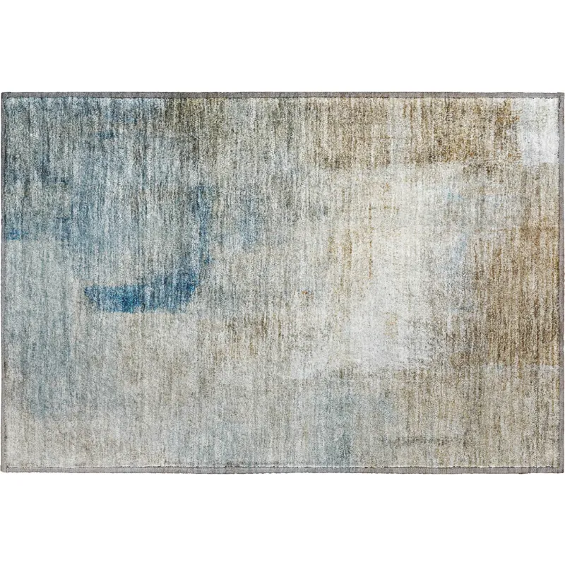 Luxury Washable Trevi Taupe 1\'8\" x 2\'6\" Rug