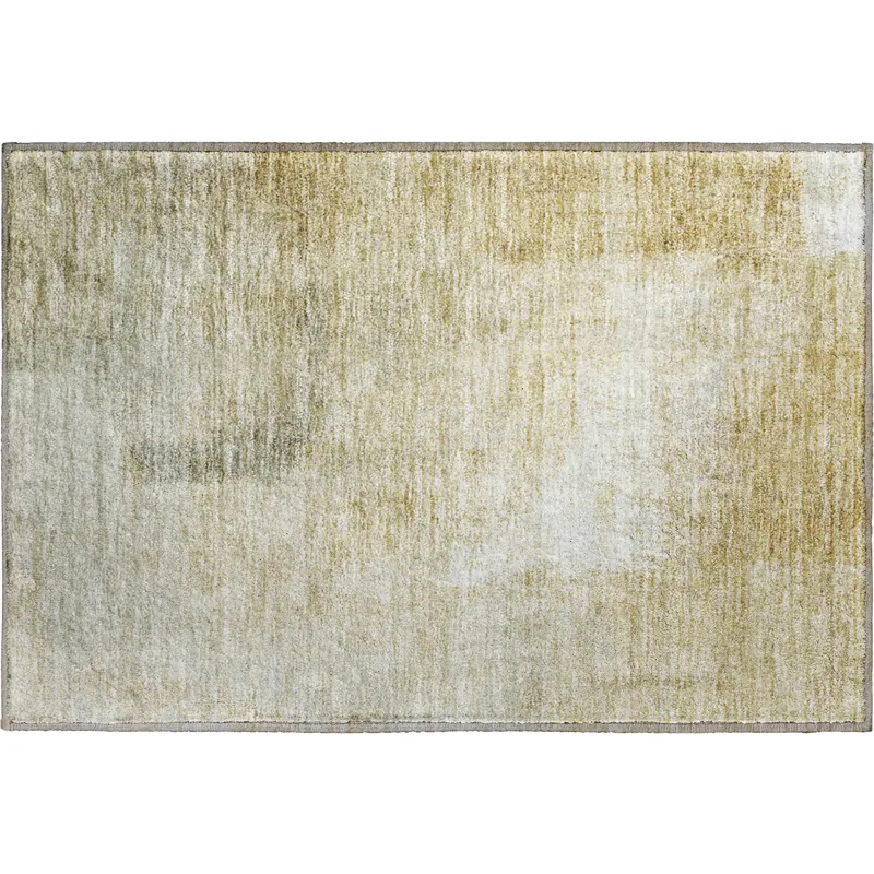 Luxury Washable Trevi Wheat 1\'8\" x 2\'6\" Rug
