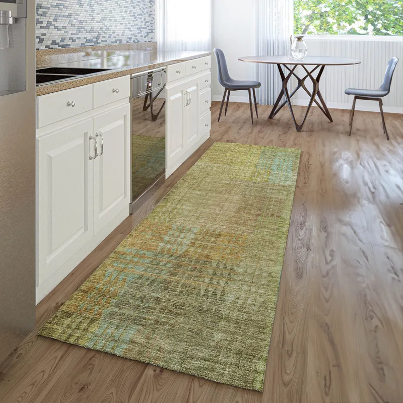 Luxury Washable Trevi Beige 2\'3\" x 7\'6\" Runner Rug