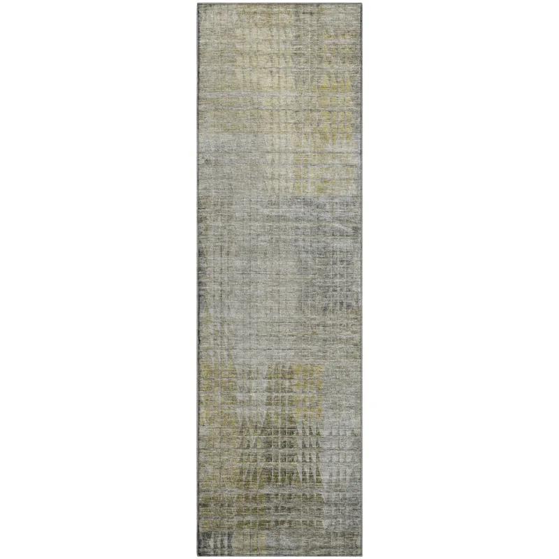 Luxury Washable Trevi Taupe 2\'3\" x 7\'6\" Runner Rug