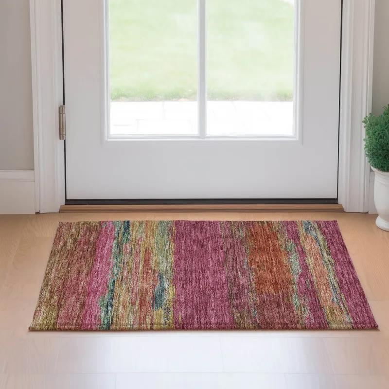 Luxury Washable Trevi Blush 1\'8\" x 2\'6\" Rug