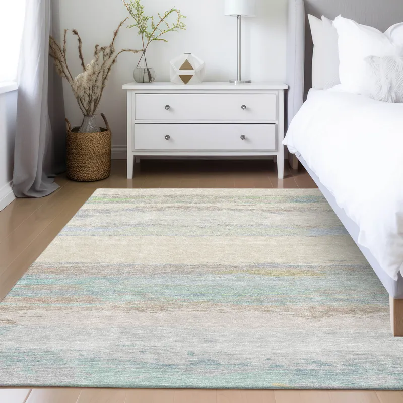 Luxury Washable Trevi Ivory 2\'6\" x 3\'10\" Rug