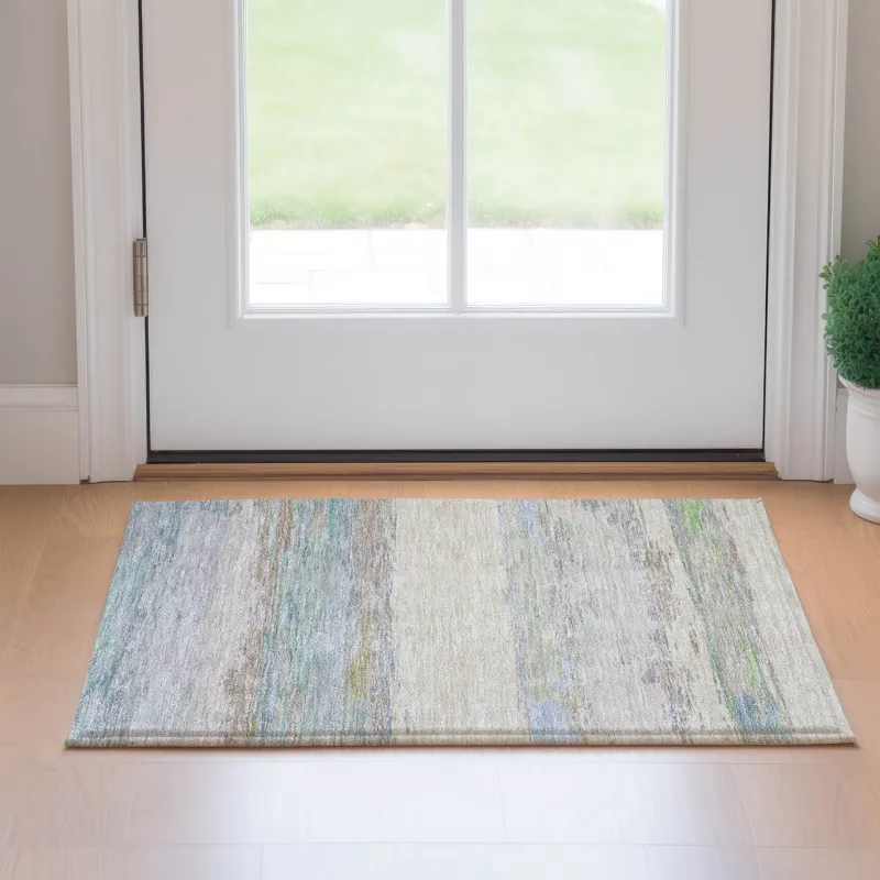 Luxury Washable Trevi Ivory 1\'8\" x 2\'6\" Rug