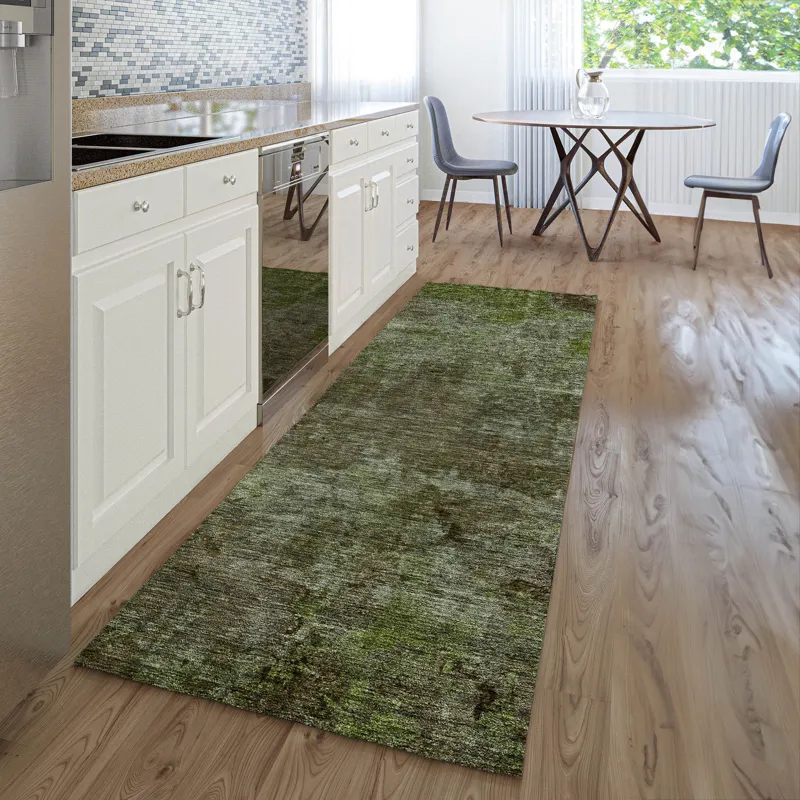 Luxury Washable Trevi Mocha 2\'3\" x 7\'6\" Runner Rug