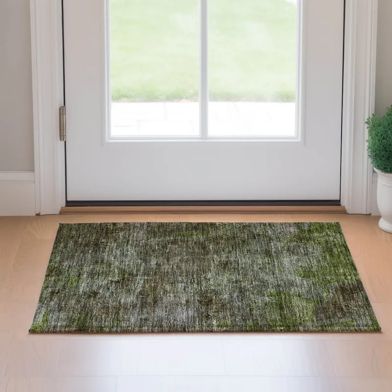 Luxury Washable Trevi Mocha 1\'8\" x 2\'6\" Rug