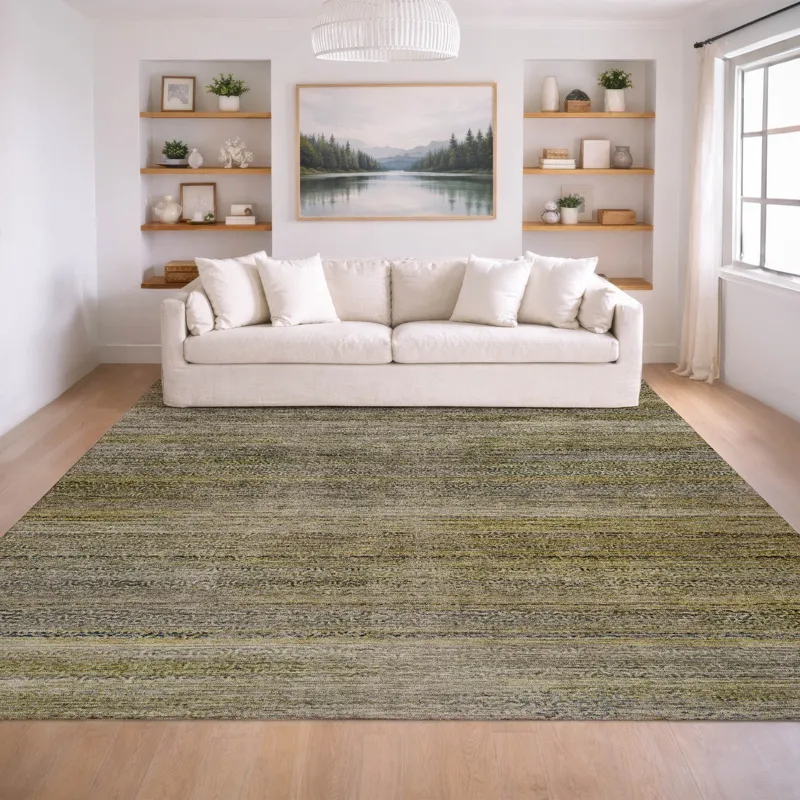 Machine Washable Vico Aloe 2\'6\" x 3\'10\" Rug