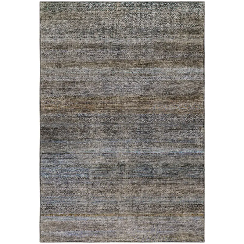 Machine Washable Vico Blue 9\' x 12\' Rug