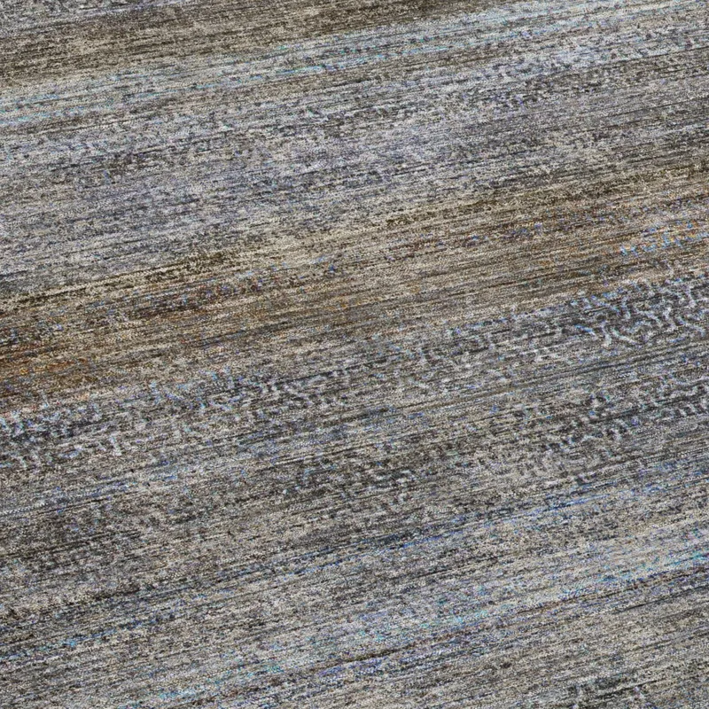 Machine Washable Vico Blue 2\'3\" x 7\'6\" Runner Rug