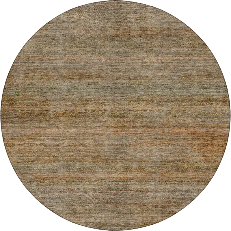 Machine Washable Vico Copper 8\' x 8\' Round Rug