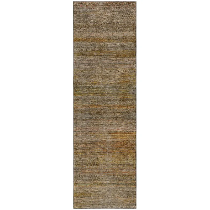 Machine Washable Vico Copper 2\'3\" x 7\'6\" Runner Rug