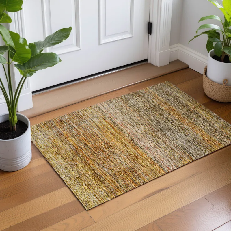 Machine Washable Vico Copper 1\'8\" x 2\'6\" Rug
