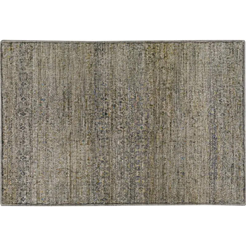 Machine Washable Vico Taupe 1\'8\" x 2\'6\" Rug