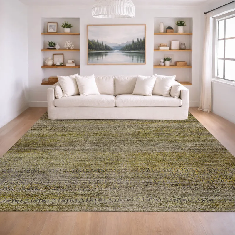Machine Washable Vico Aloe 8\' x 10\' Rug