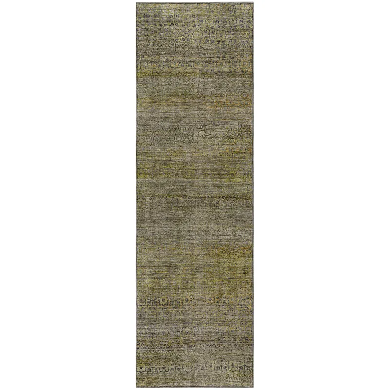 Machine Washable Vico Aloe 2\'3\" x 7\'6\" Runner Rug
