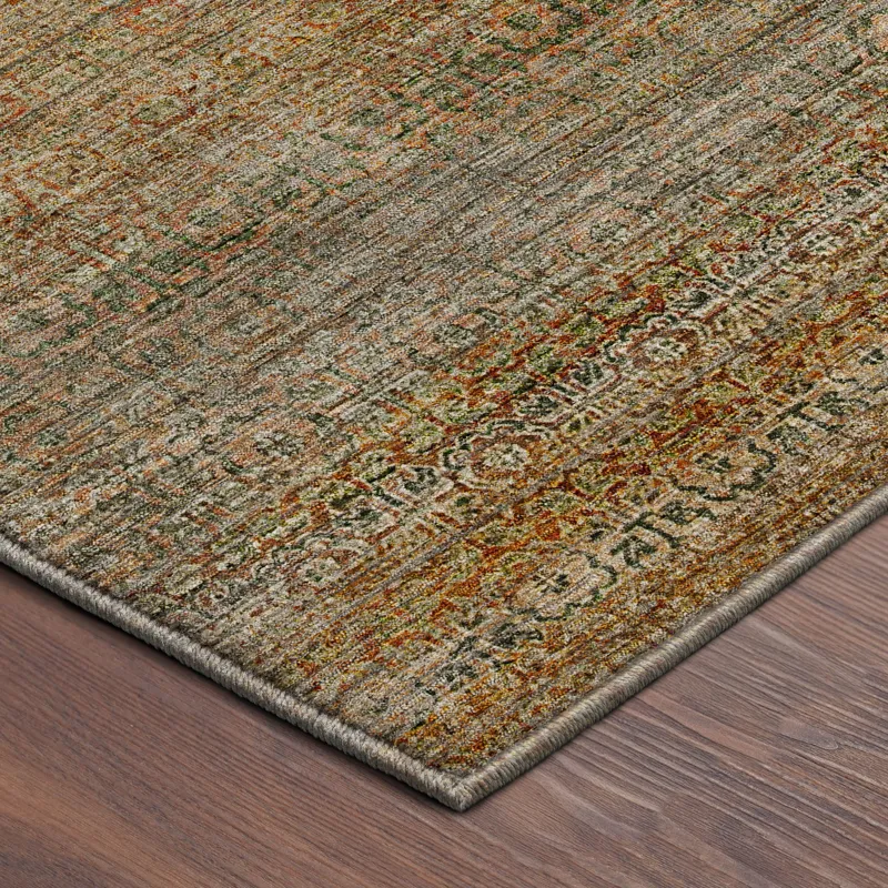 Machine Washable Vico Khaki 6\'6\" x 9\'6\" Rug