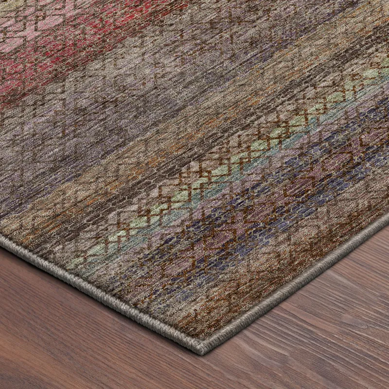 Machine Washable Vico Chocolate 8\' x 8\' Round Rug