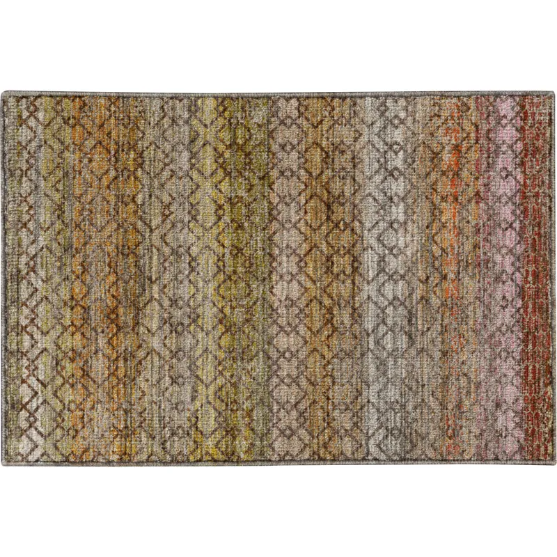 Machine Washable Vico Chocolate 1\'8\" x 2\'6\" Rug