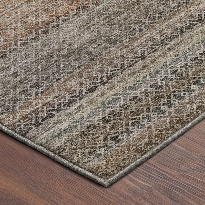 Machine Washable Vico Khaki 3\' x 5\' Rug