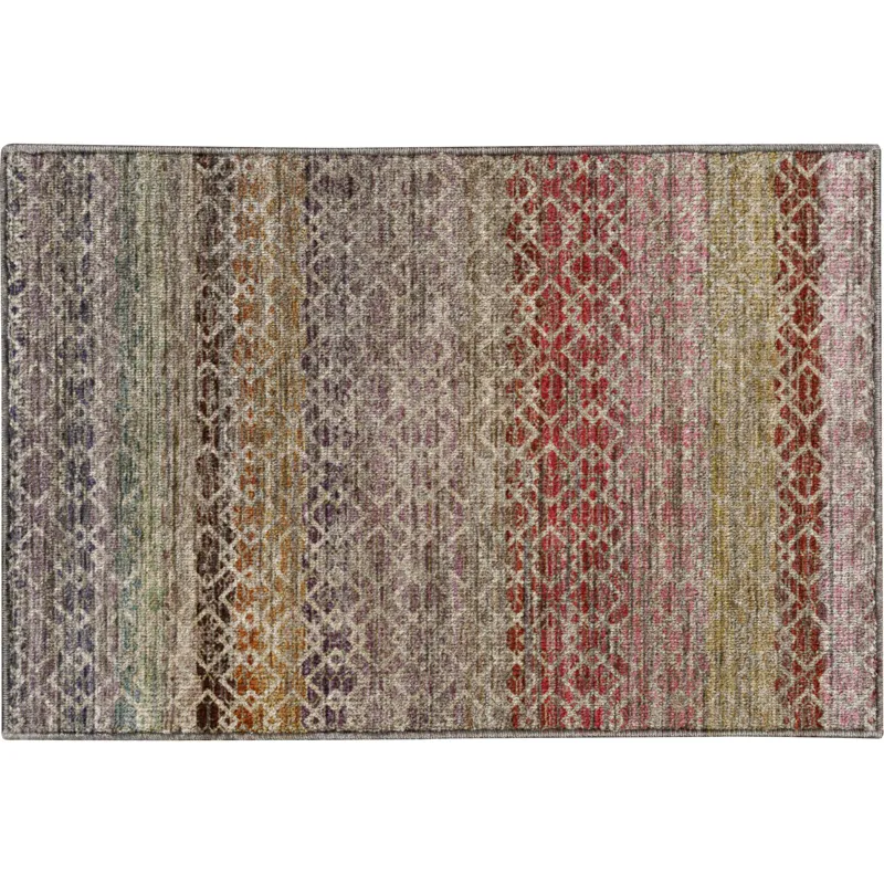 Machine Washable Vico Multi 1\'8\" x 2\'6\" Rug