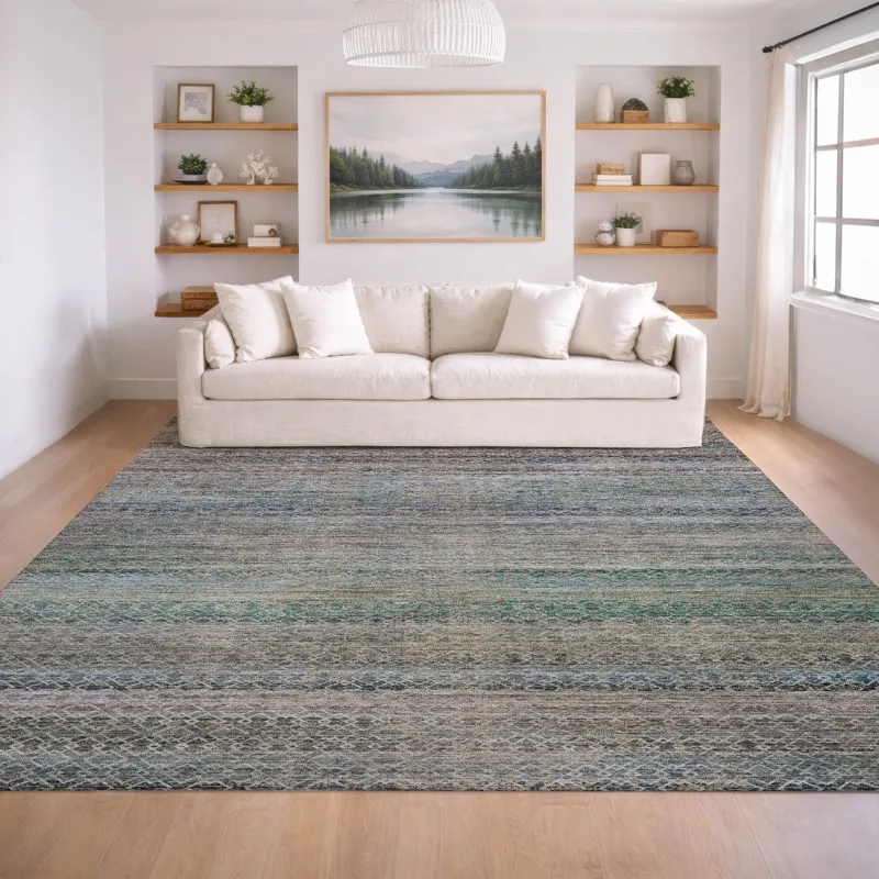 Machine Washable Vico Sky 2\'6\" x 3\'10\" Rug