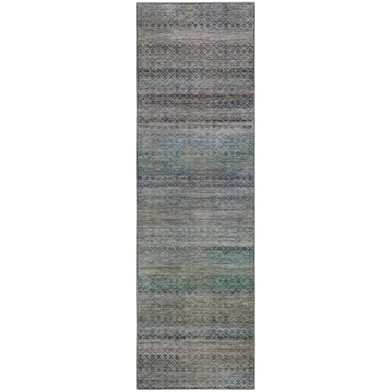 Machine Washable Vico Sky 2\'3\" x 7\'6\" Runner Rug