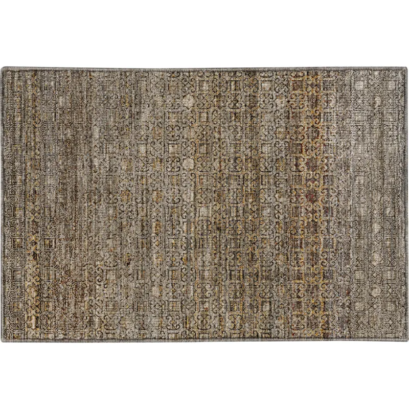 Machine Washable Vico Beige 1\'8\" x 2\'6\" Rug