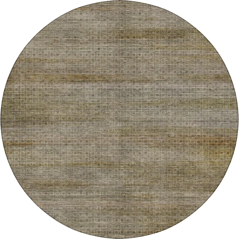 Machine Washable Vico Fern 8\' x 8\' Round Rug
