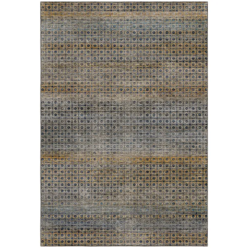 Machine Washable Vico Navy 6\'6\" x 9\'6\" Rug