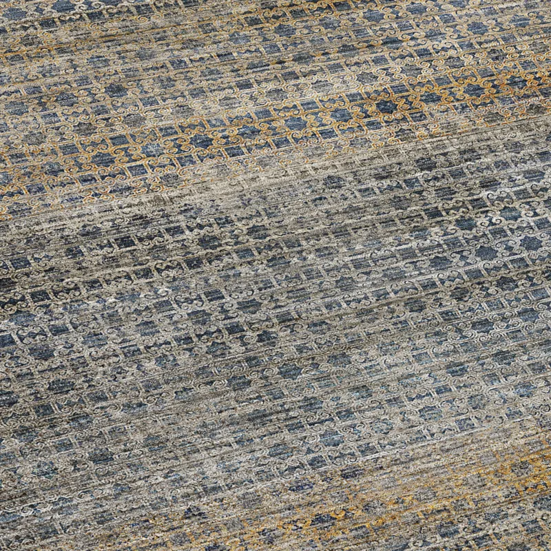 Machine Washable Vico Navy 6\'6\" x 9\'6\" Rug