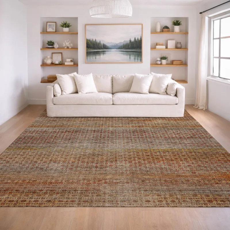 Machine Washable Vico Paprika 10\' x 14\' Rug