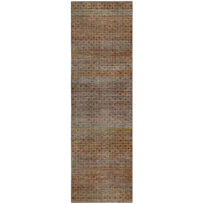 Machine Washable Vico Paprika 2\'3\" x 7\'6\" Runner Rug
