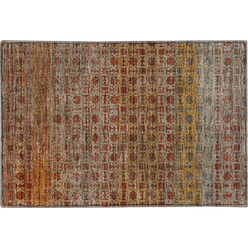 Machine Washable Vico Paprika 1\'8\" x 2\'6\" Rug