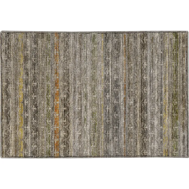 Machine Washable Vico Gray 1\'8\" x 2\'6\" Rug