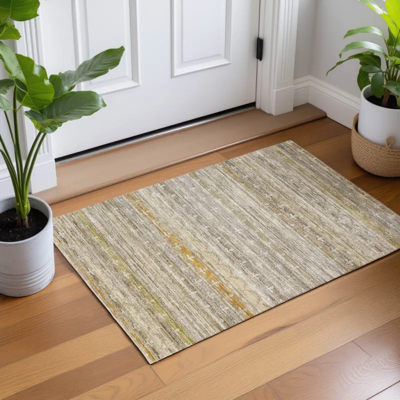 Machine Washable Vico Ivory 1\'8\" x 2\'6\" Rug