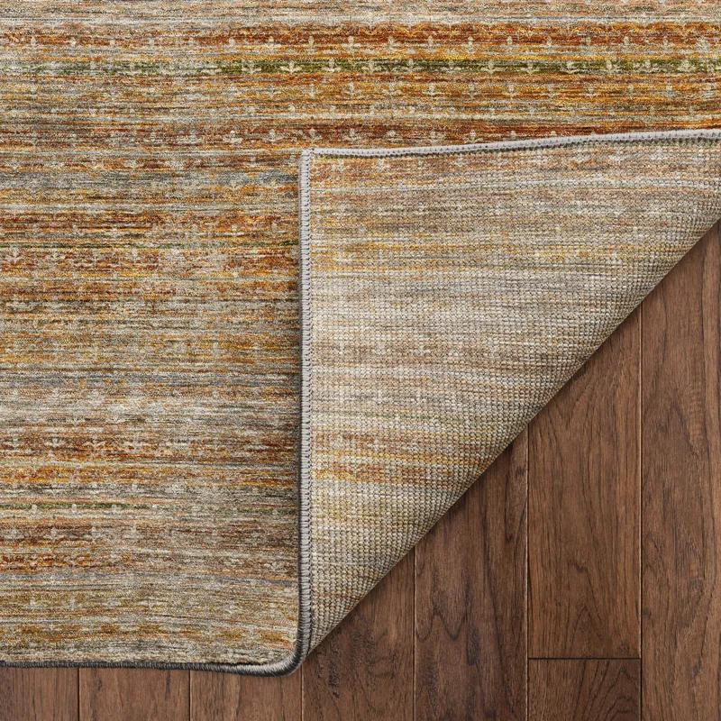 Machine Washable Vico Paprika 1\'8\" x 2\'6\" Rug