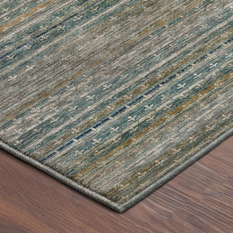 Machine Washable Vico Teal 10\' x 14\' Rug