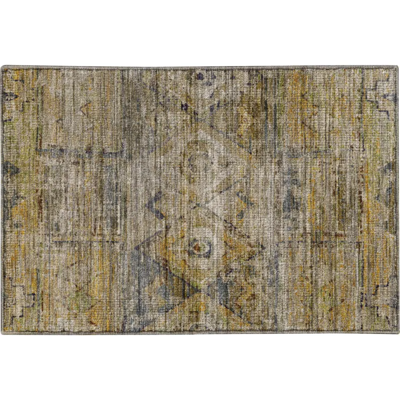 Machine Washable Vico Gold 1\'8\" x 2\'6\" Rug