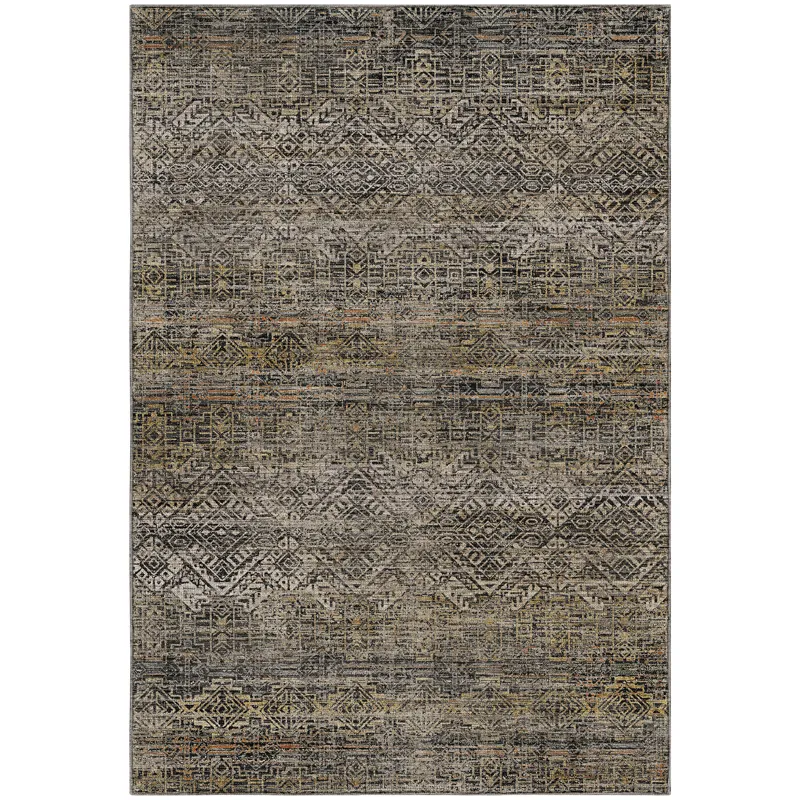 Machine Washable Vico Black 9\' x 12\' Rug