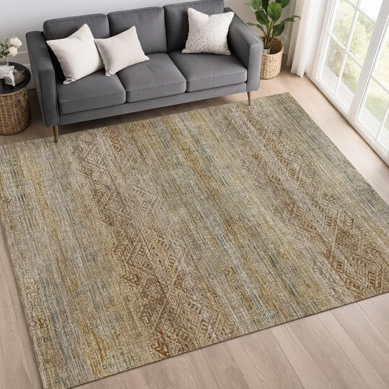 Machine Washable Vico Linen 3\' x 5\' Rug
