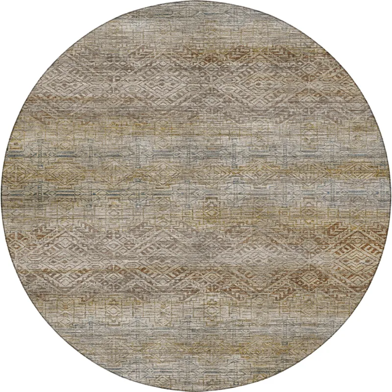 Machine Washable Vico Linen 8\' x 8\' Round Rug