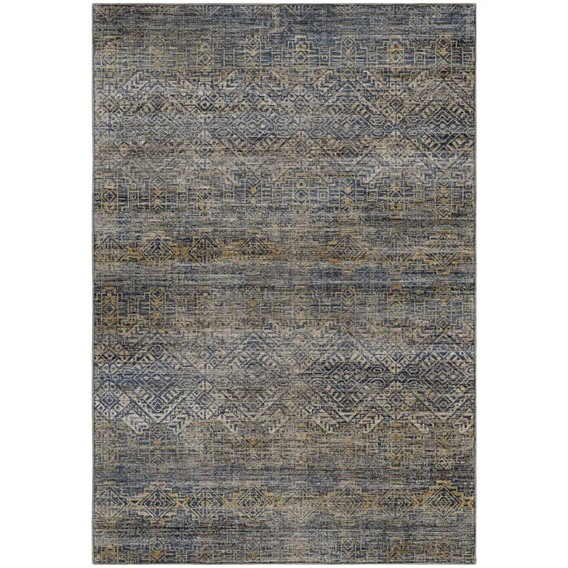 Machine Washable Vico Navy 3\' x 5\' Rug
