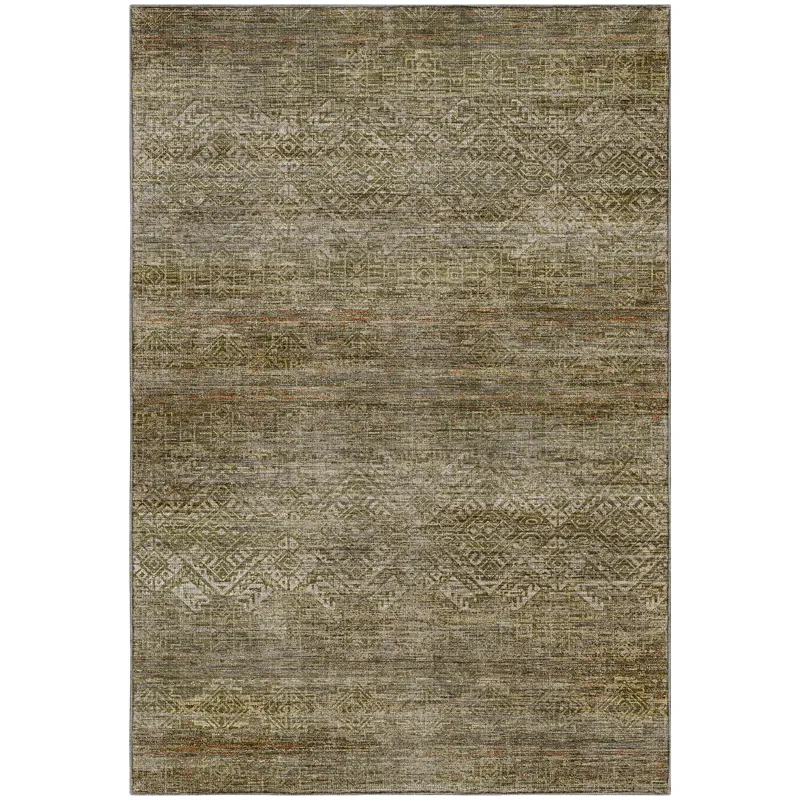Machine Washable Vico Olive 8\' x 10\' Rug